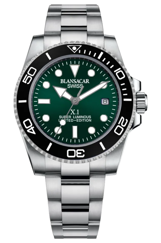 02-M0060-41SS-SUPER X1 (GREEN DIAL)