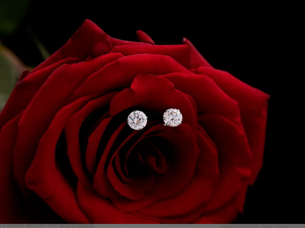 1 CT Natural Diamond Stud Earrings 14k White Gold Round Cut GIA Certificate