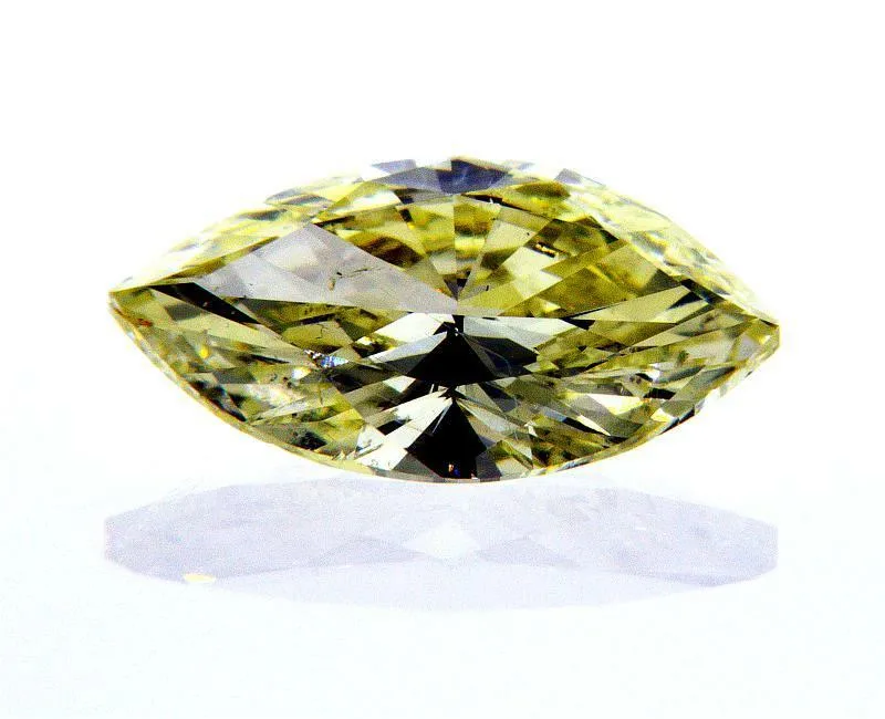 1.50CT Fancy Yellow Natural Loose Diamond Rare Color SI2 Clarity Marquise Cut