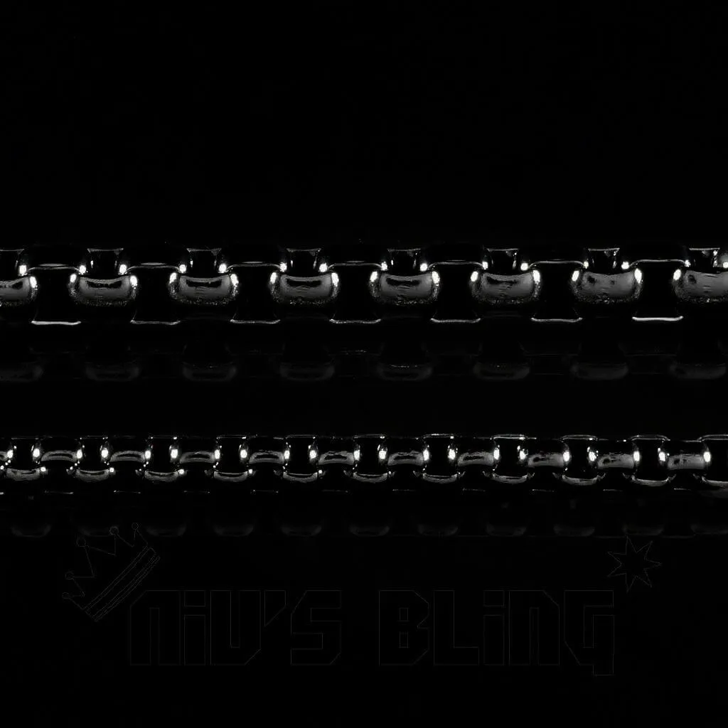 18K Black Gold Box Chain