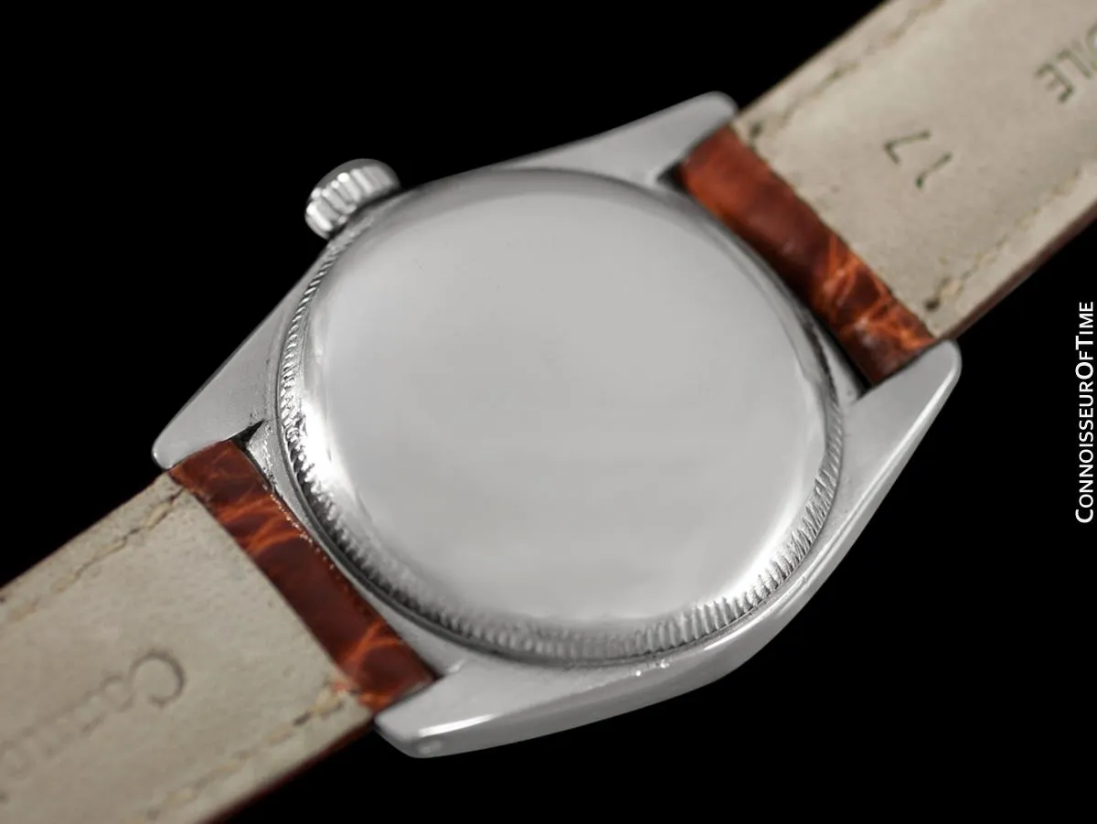 1948 Rolex Vintage Mens WWII Era Bubble Bubbleback, Ref. 5013 - Stainless Steel & 14K Gold