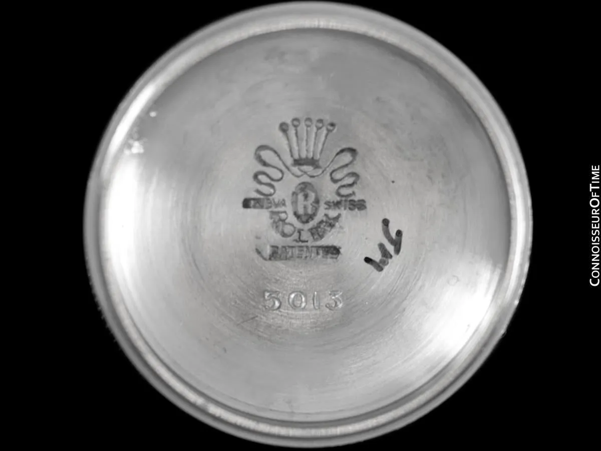 1948 Rolex Vintage Mens WWII Era Bubble Bubbleback, Ref. 5013 - Stainless Steel & 14K Gold