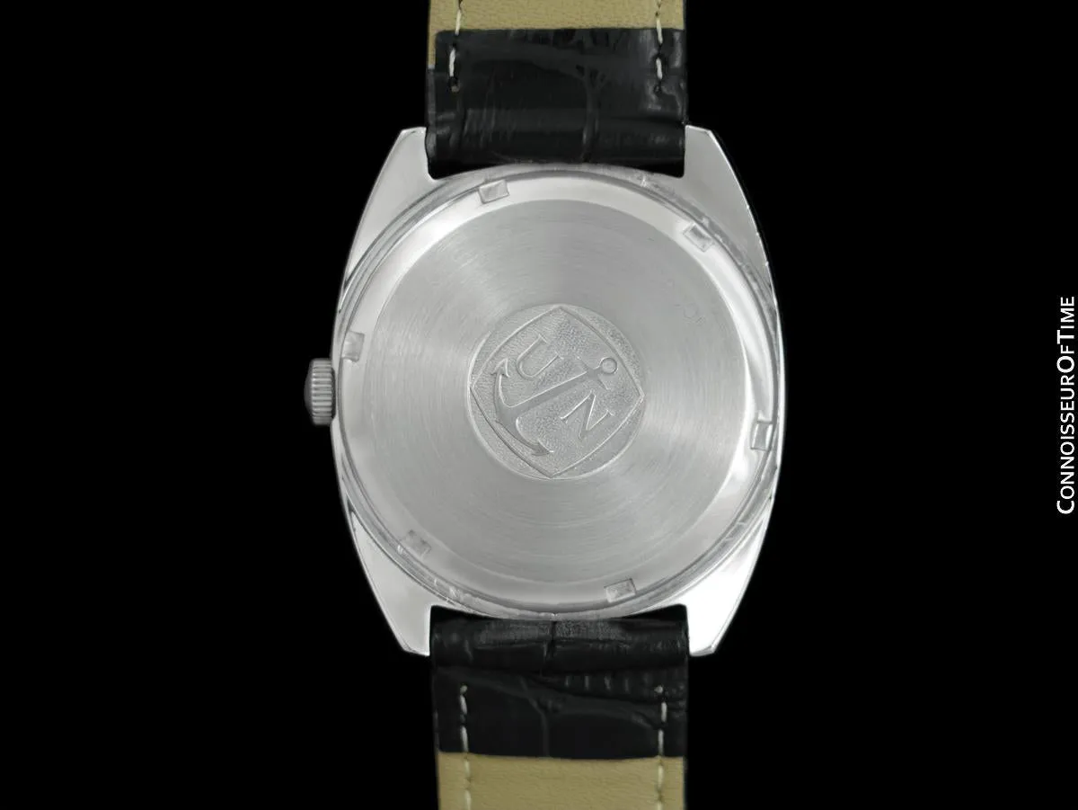 1960's Ulysse Nardin Vintage Mens Full Size Automatic Day Date Watch - Stainless Steel