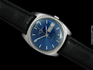 1960's Ulysse Nardin Vintage Mens Full Size Automatic Day Date Watch - Stainless Steel