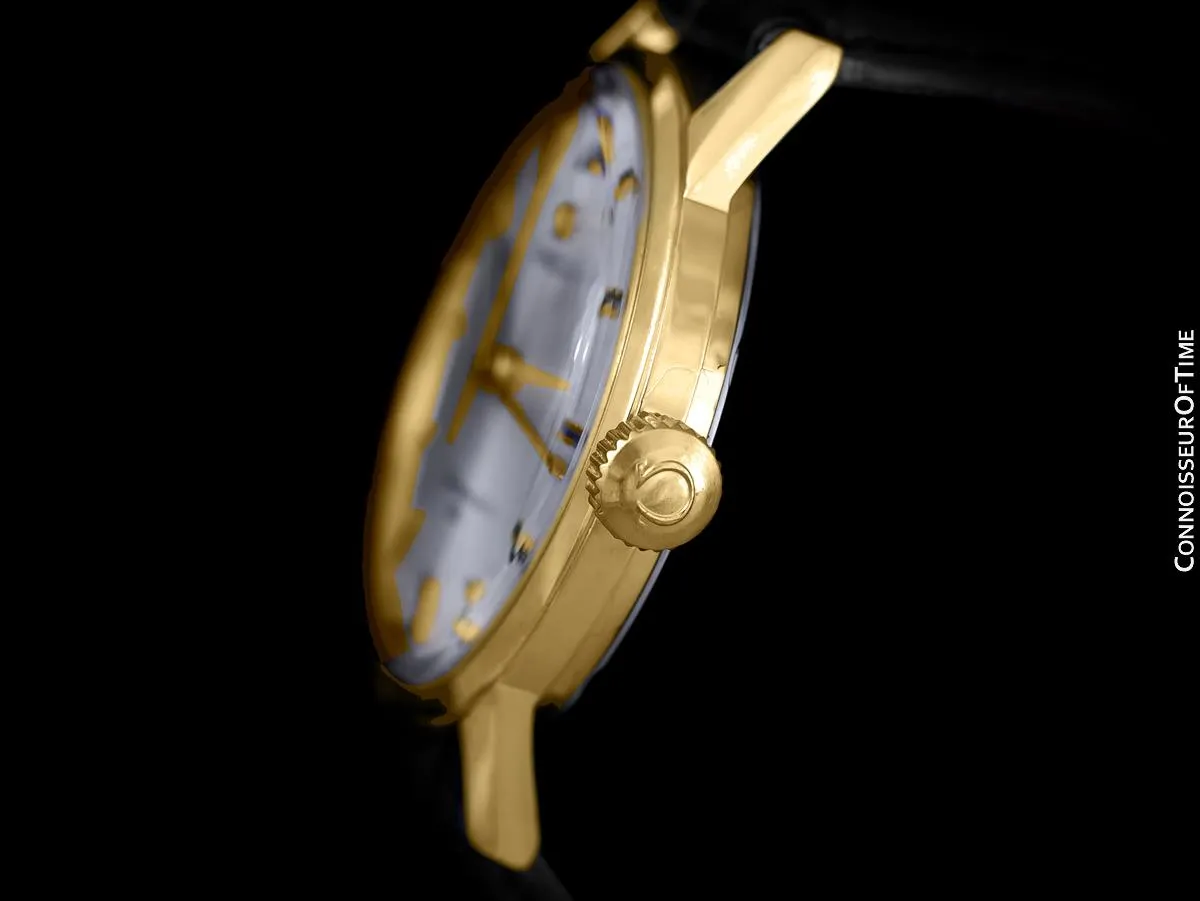 1962 Omega Seamaster 30 Vintage Mens Handwound Watch, Larger Model - 18K Gold Plated & Stainless Steel