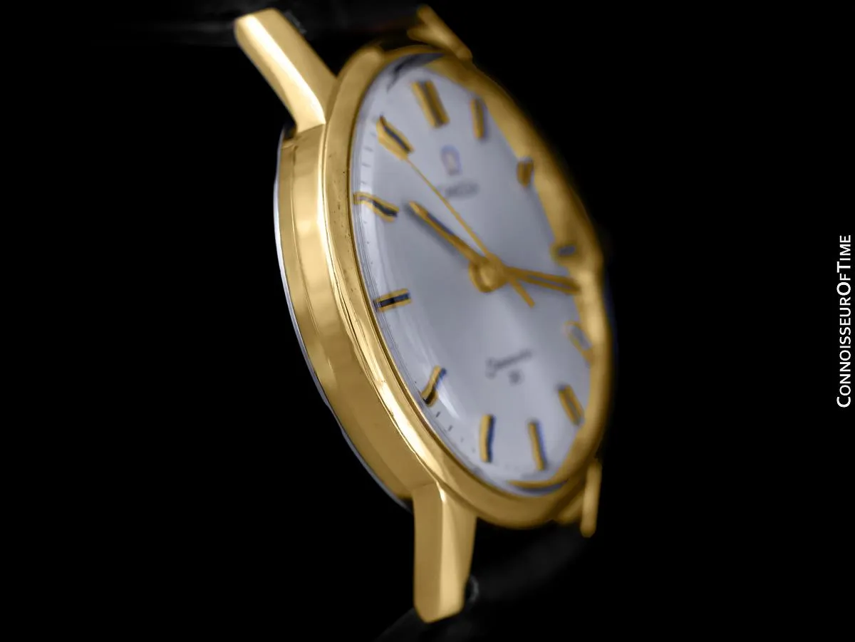 1962 Omega Seamaster 30 Vintage Mens Handwound Watch, Larger Model - 18K Gold Plated & Stainless Steel