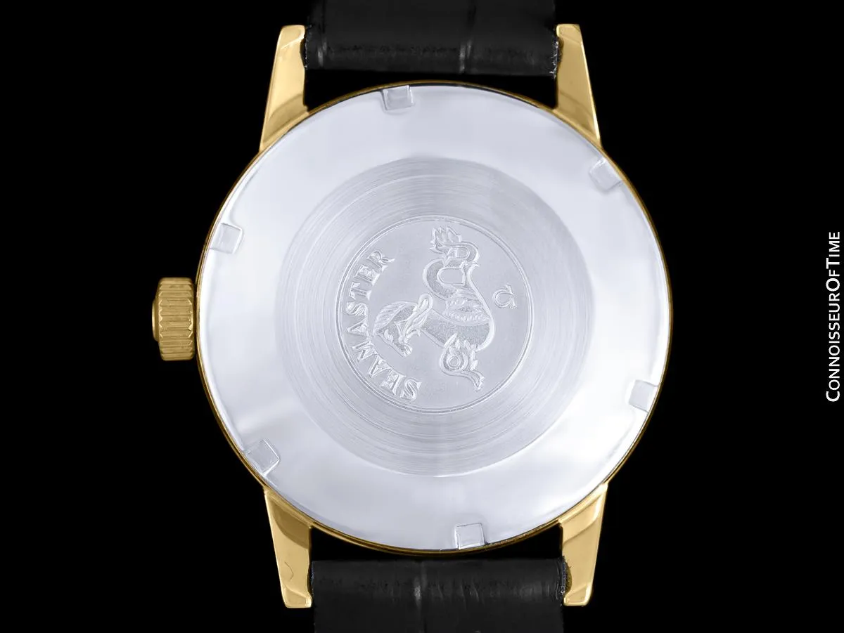 1962 Omega Seamaster 30 Vintage Mens Handwound Watch, Larger Model - 18K Gold Plated & Stainless Steel