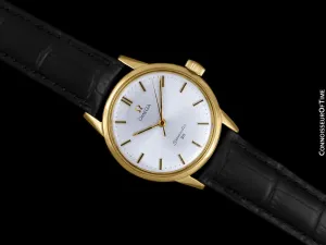 1962 Omega Seamaster 30 Vintage Mens Handwound Watch, Larger Model - 18K Gold Plated & Stainless Steel