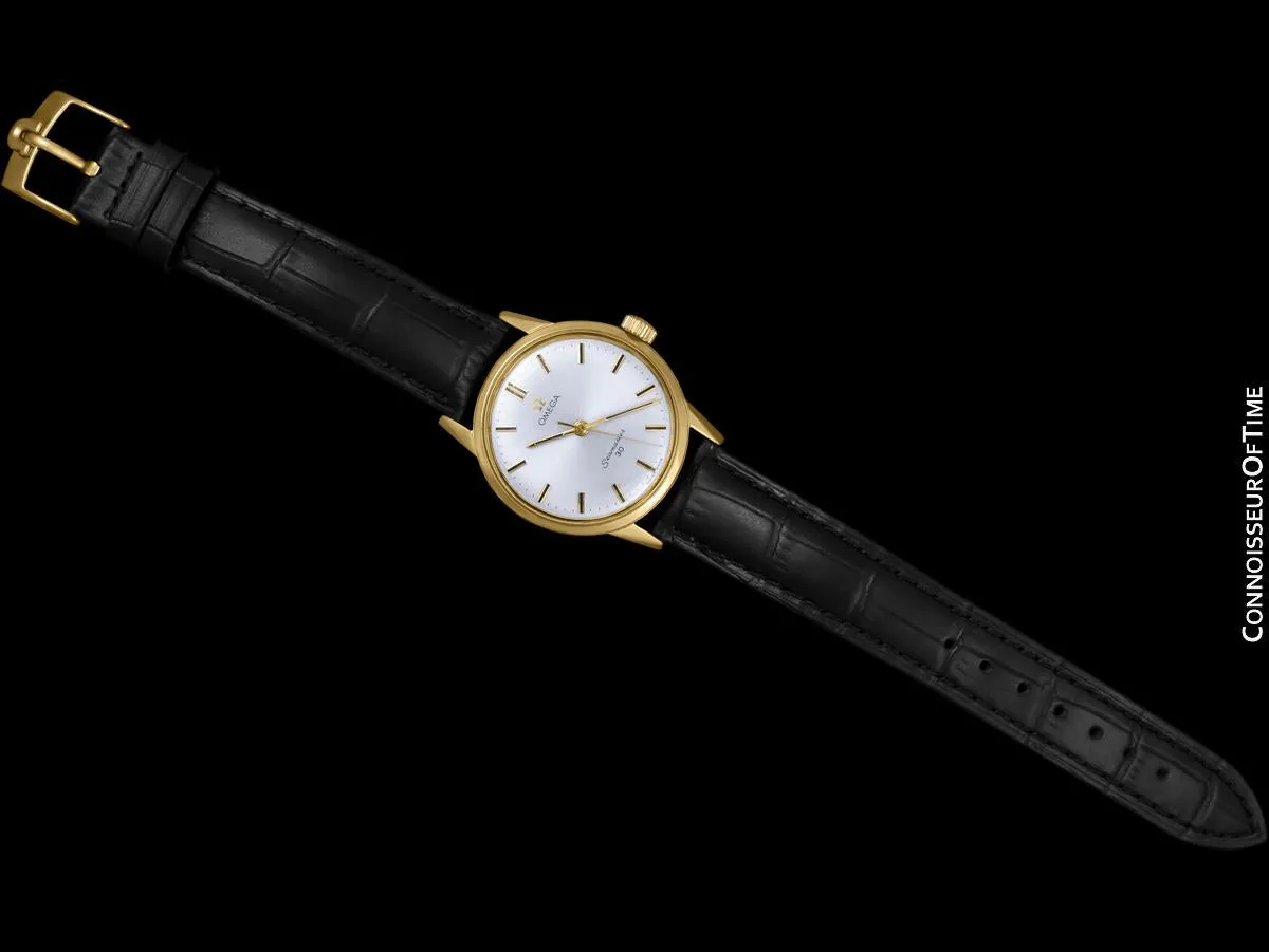 1962 Omega Seamaster 30 Vintage Mens Handwound Watch, Larger Model - 18K Gold Plated & Stainless Steel