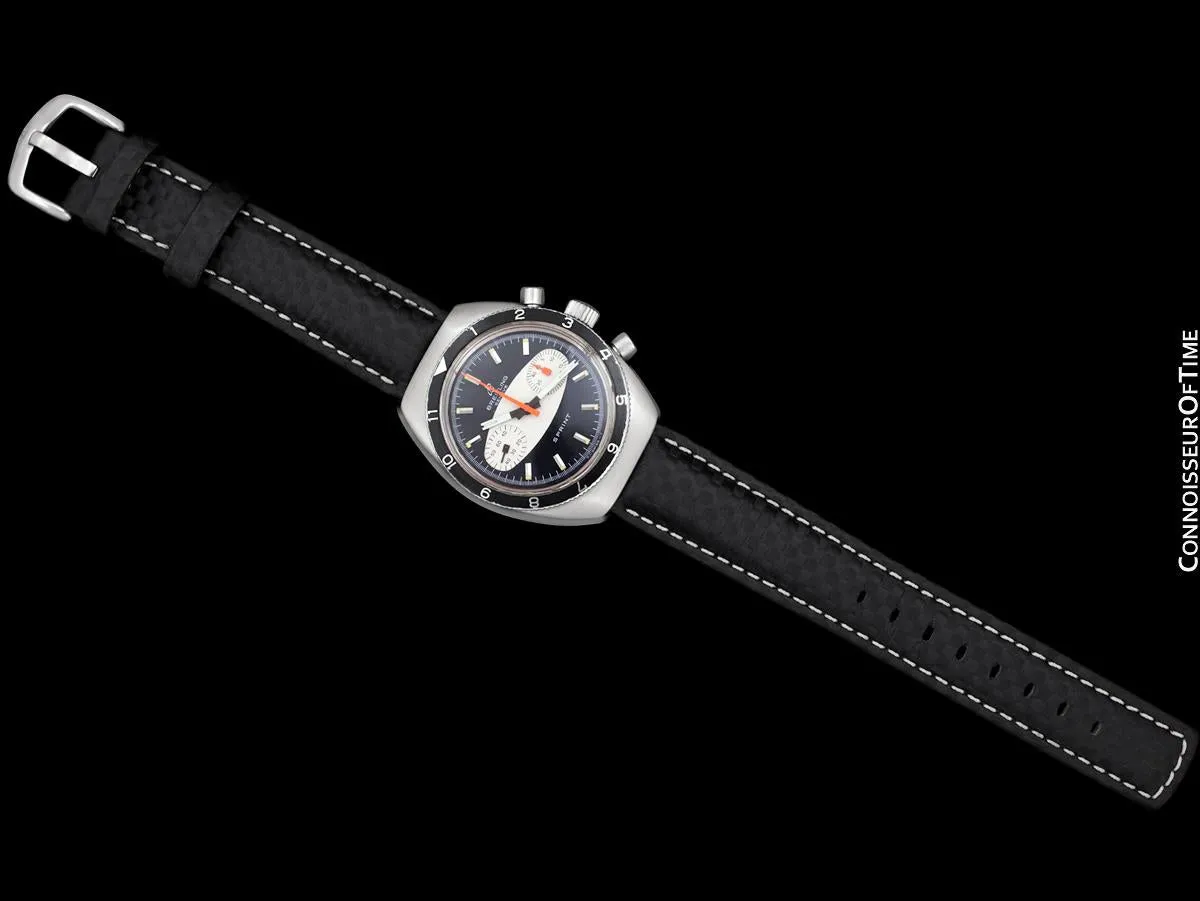 1968 Breitling Sprint Vintage Pilots "Surfboard Panda Dial" Chronograph - Stainless Steel