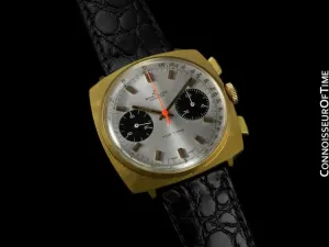 1969 Breitling Top Time Vintage Large Pilots Panda Dial Chronograph - 14K Gold Filled & Stainless Steel