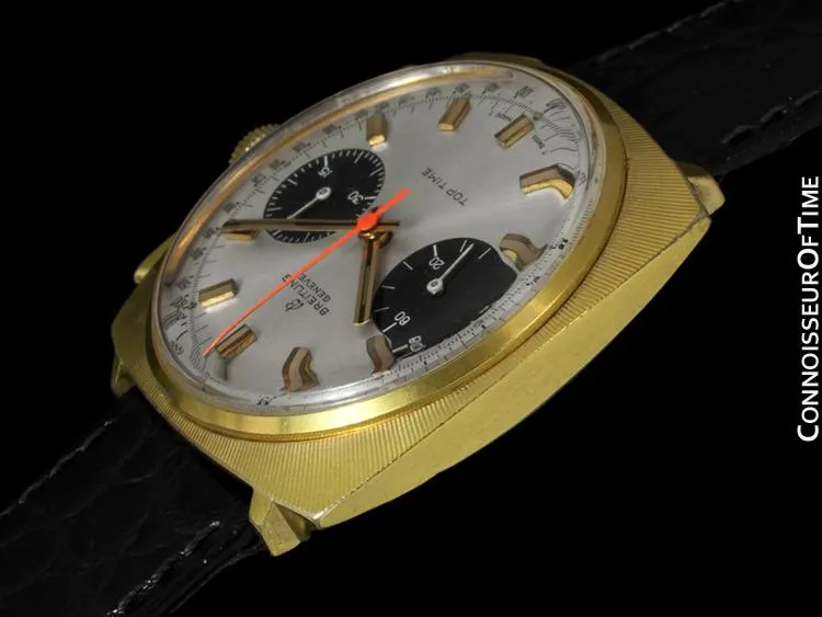 1969 Breitling Top Time Vintage Large Pilots Panda Dial Chronograph - 14K Gold Filled & Stainless Steel