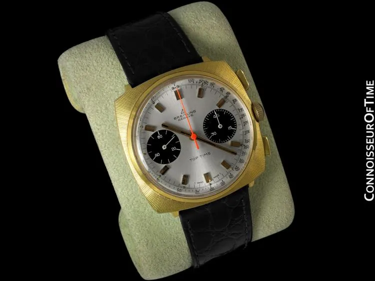 1969 Breitling Top Time Vintage Large Pilots Panda Dial Chronograph - 14K Gold Filled & Stainless Steel