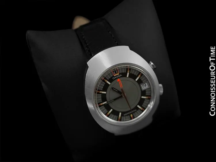 1970 Omega Seamaster Memomatic Massive Mens Retro Alarm Watch - Stainless Steel