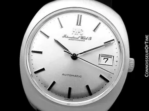 1970's IWC Vintage Mens Watch, Cal. 8541B Automatic, Silver Dial with Date - Stainless Steel