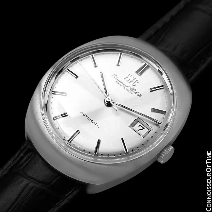 1970's IWC Vintage Mens Watch, Cal. 8541B Automatic, Silver Dial with Date - Stainless Steel