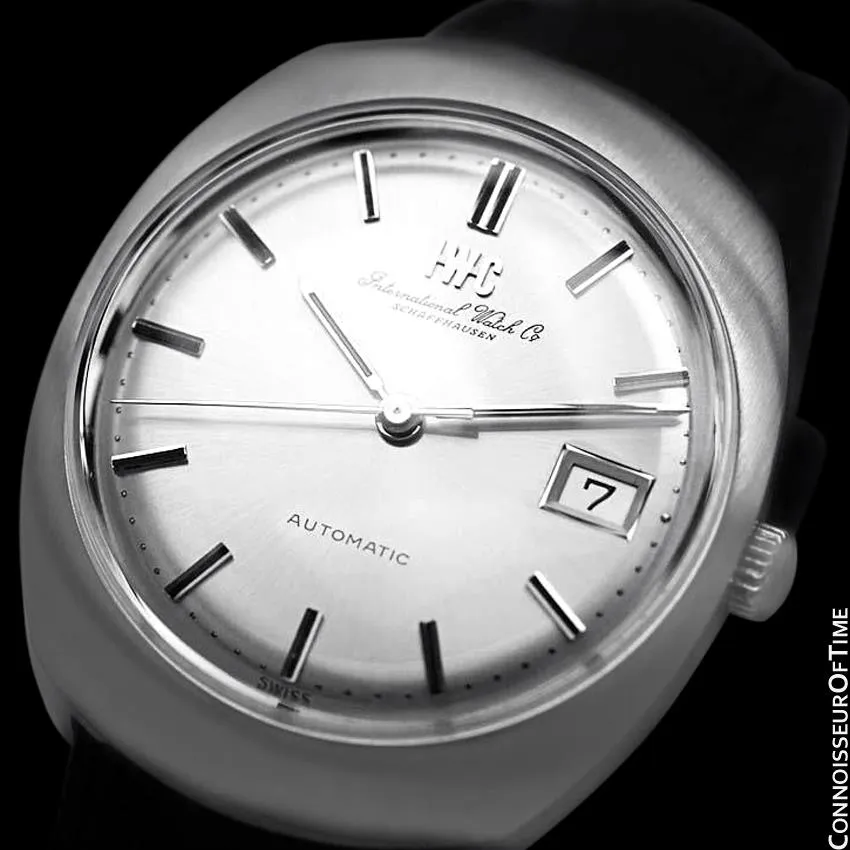 1970's IWC Vintage Mens Watch, Cal. 8541B Automatic, Silver Dial with Date - Stainless Steel