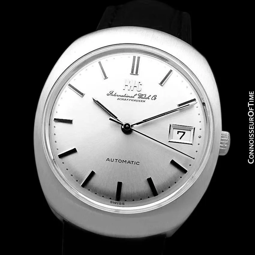 1970's IWC Vintage Mens Watch, Cal. 8541B Automatic, Silver Dial with Date - Stainless Steel