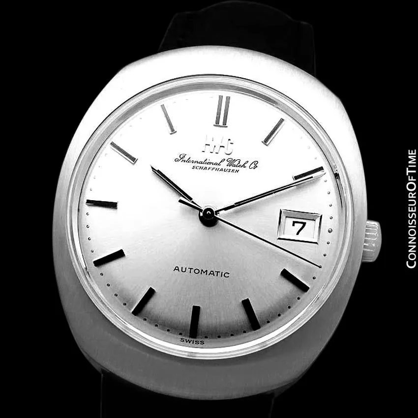 1970's IWC Vintage Mens Watch, Cal. 8541B Automatic, Silver Dial with Date - Stainless Steel