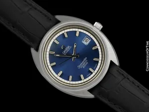 1970's Omega Seamaster Cosmic 2000 Vintage Large Retro Mens Dive Watch, Date - Stainless Steel