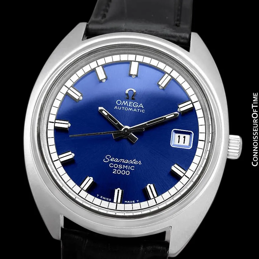 1970's Omega Seamaster Cosmic 2000 Vintage Mens Divers Watch - Stainless Steel