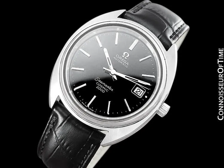 1970's Omega Seamaster Cosmic 2000 Vintage Retro Mens Dive Watch, Date - Stainless Steel