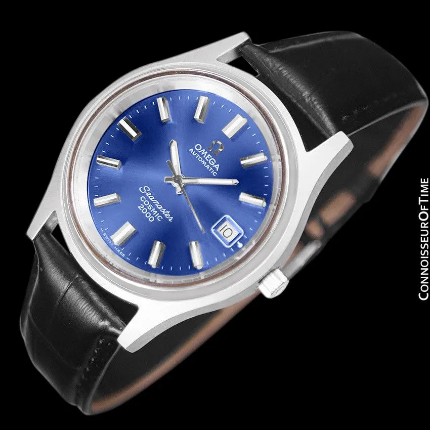 1970's Omega Seamaster Cosmic 2000 Vintage Retro Mens Dive Watch, Date - Stainless Steel
