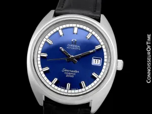 1970's Omega Seamaster Cosmic 2000 Vintage Retro Mens Dive Watch, Date - Stainless Steel