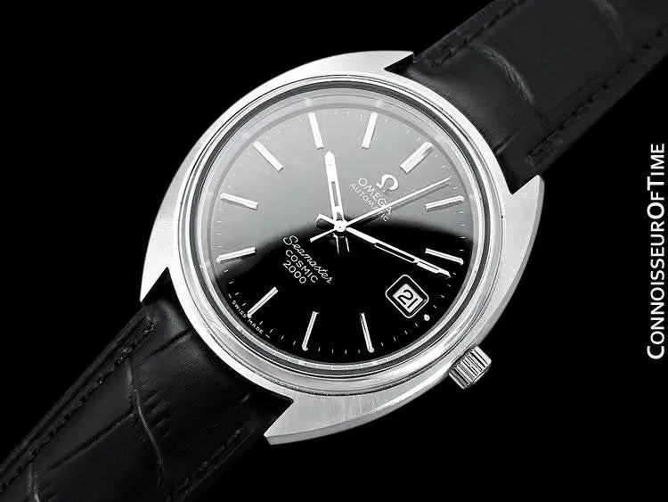1970's Omega Seamaster Cosmic 2000 Vintage Retro Mens Dive Watch, Date - Stainless Steel