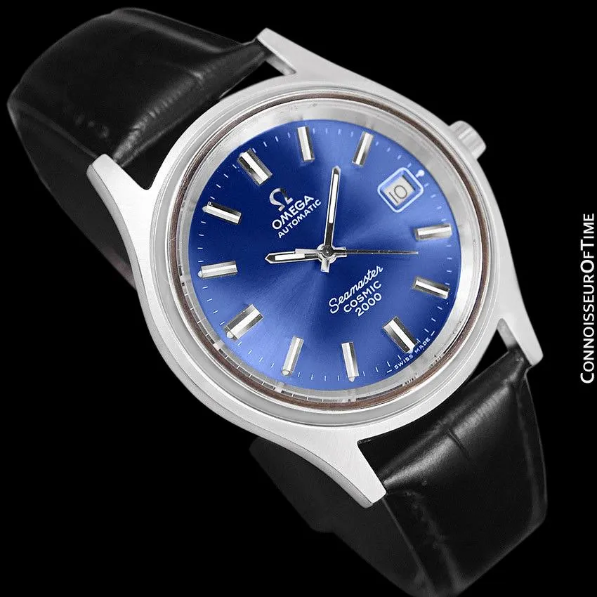 1970's Omega Seamaster Cosmic 2000 Vintage Retro Mens Dive Watch, Date - Stainless Steel