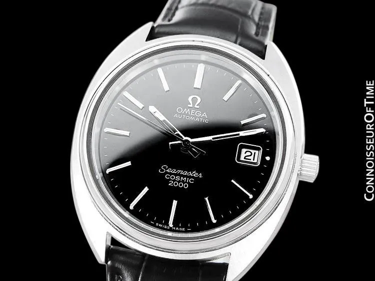 1970's Omega Seamaster Cosmic 2000 Vintage Retro Mens Dive Watch, Date - Stainless Steel