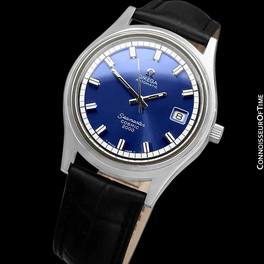 1970's Omega Seamaster Cosmic 2000 Vintage Retro Mens Dive Watch, Date - Stainless Steel