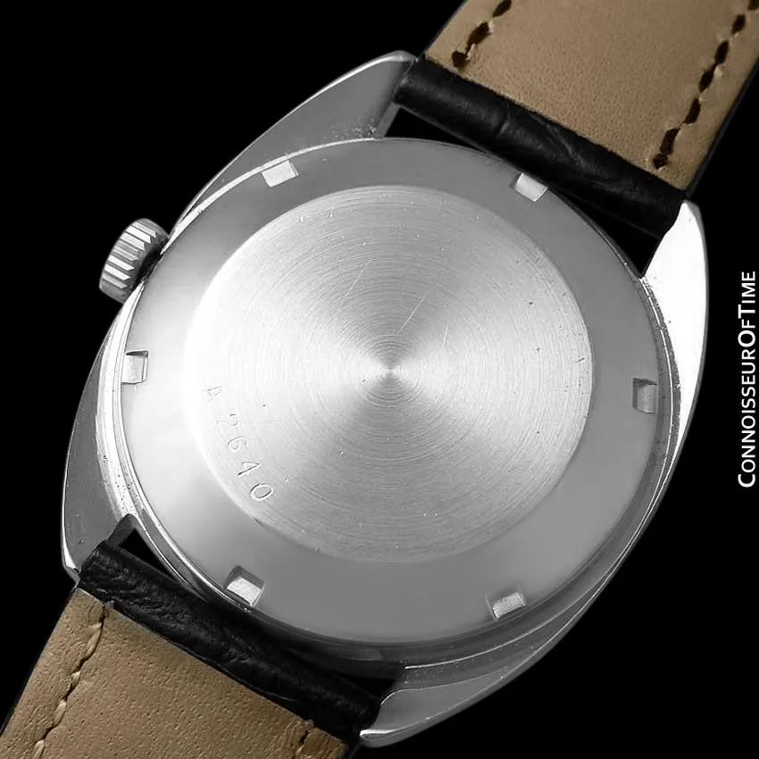 1970's Ulysse Nardin Vintage Mens Automatic 36,000 BPH Watch, Stainless Steel - Officially Certified Chronometer