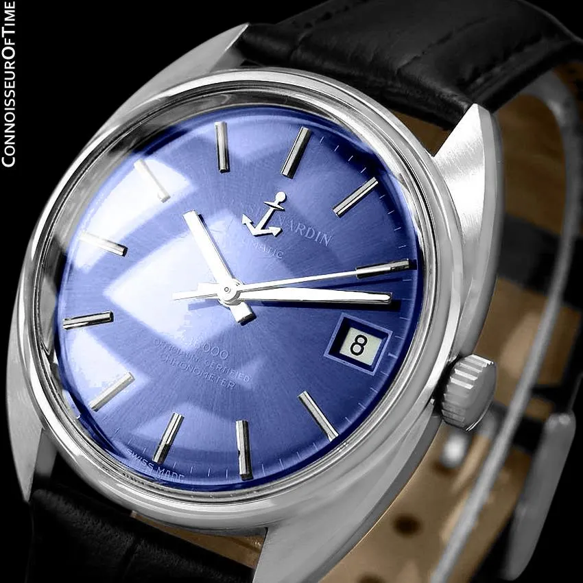 1970's Ulysse Nardin Vintage Mens Automatic 36,000 BPH Watch, Stainless Steel - Officially Certified Chronometer