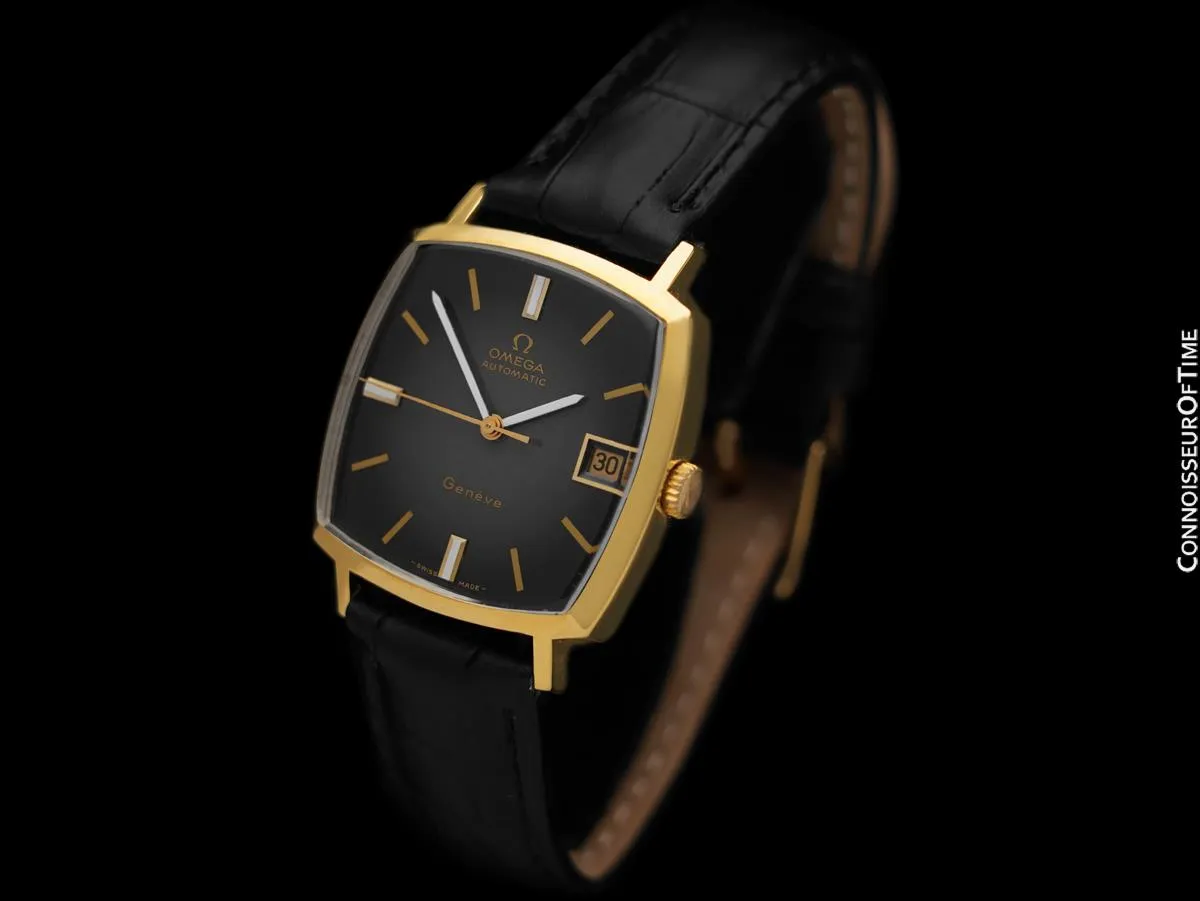 1971 Omega Geneve Vintage Mens Automatic Cal. 565 Dress Watch - 18K Gold Plated & Stainless Steel