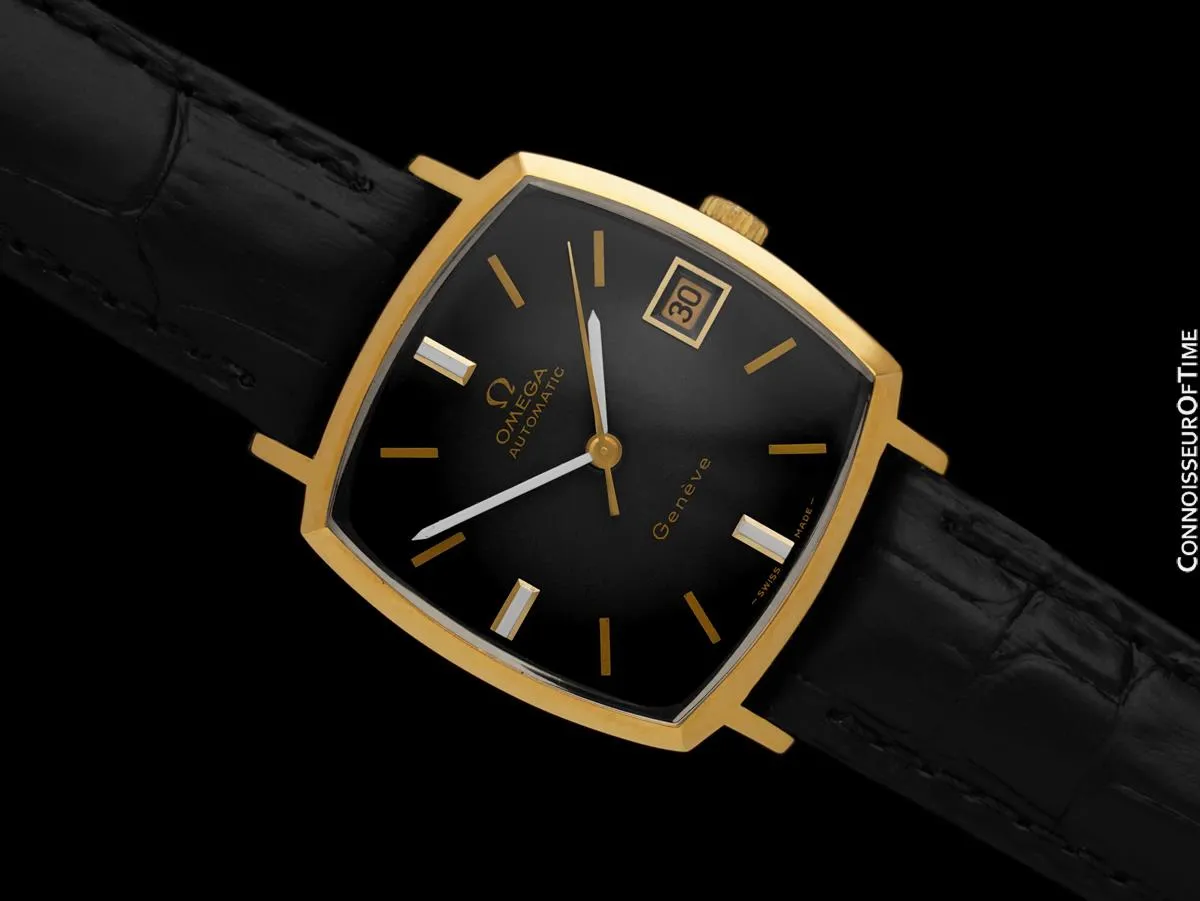 1971 Omega Geneve Vintage Mens Automatic Cal. 565 Dress Watch - 18K Gold Plated & Stainless Steel