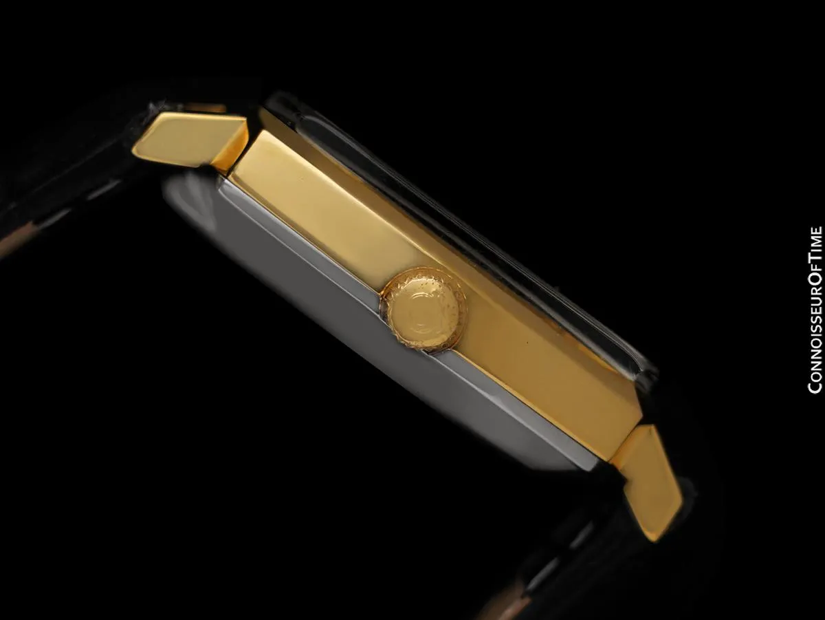 1971 Omega Geneve Vintage Mens Automatic Cal. 565 Dress Watch - 18K Gold Plated & Stainless Steel