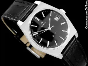 1972 Omega Geneve Vintage Mens Watch, Quick-Setting Date - Stainless Steel