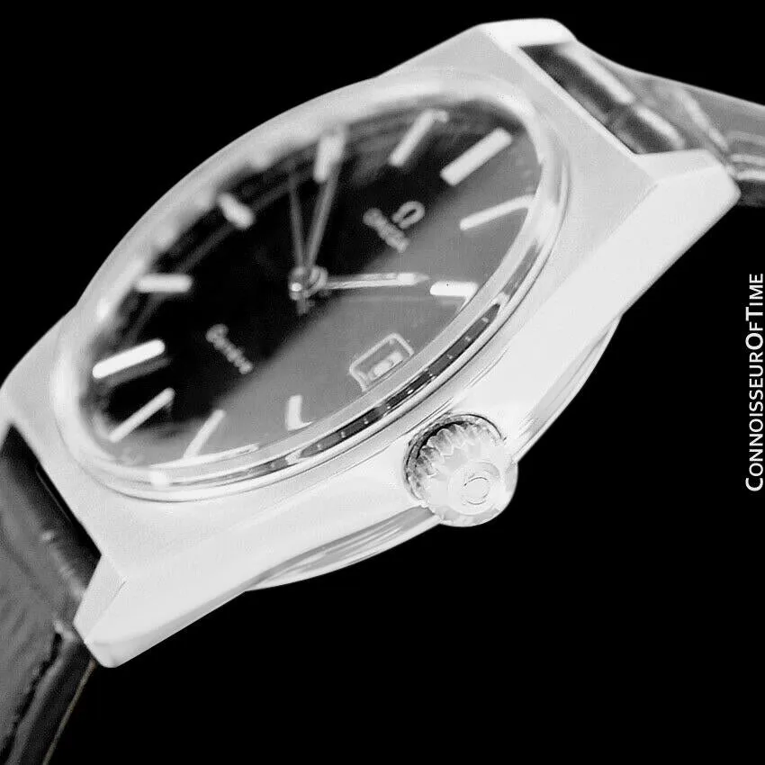 1972 Omega Geneve Vintage Mens Watch, Quick-Setting Date - Stainless Steel