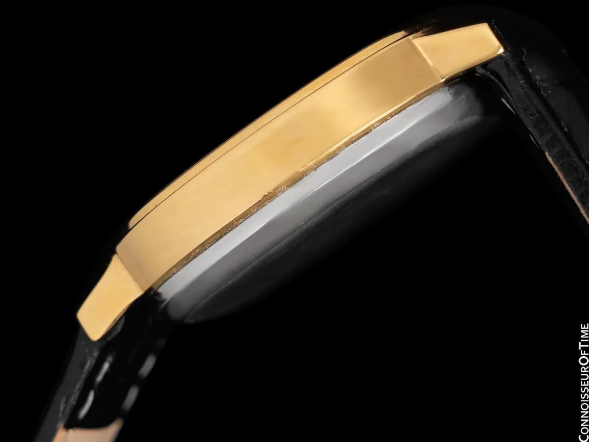 1973 Omega De Ville Vintage Mens Automatic Full Size Ellipse Watch - 18K Gold Plated & Stainless Steel