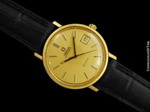 1973 Omega De Ville Vintage Mens Full Size Automatic Watch - 18K Gold Plated & Stainless Steel