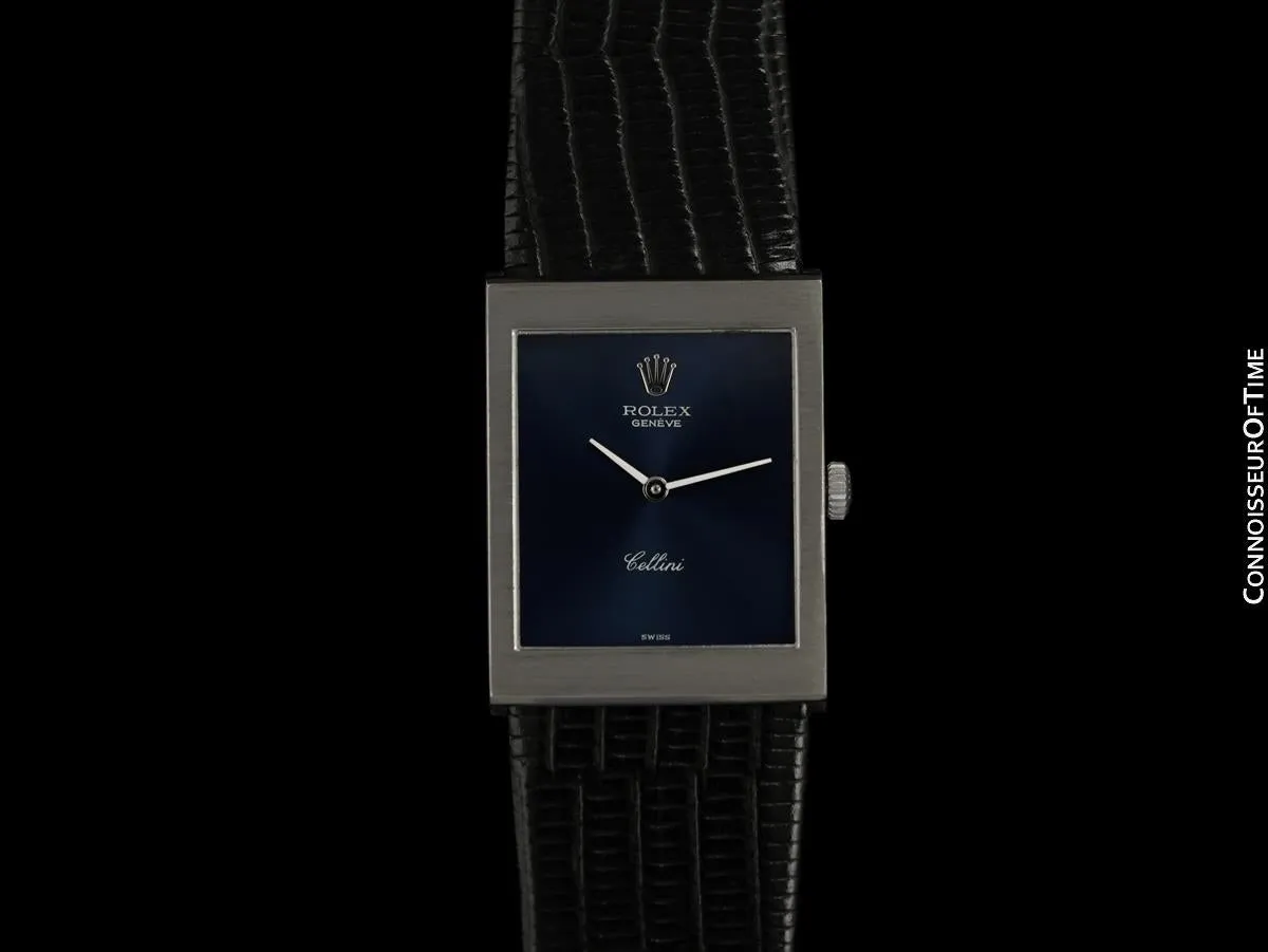 1973 Rolex Cellini Vintage Mens Handwound Watch, Ref. 4014 - 18K White Gold