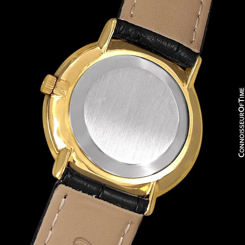 1974 Omega De Ville Vintage Mens Dress Watch - 18K Gold Plated & Stainless Steel