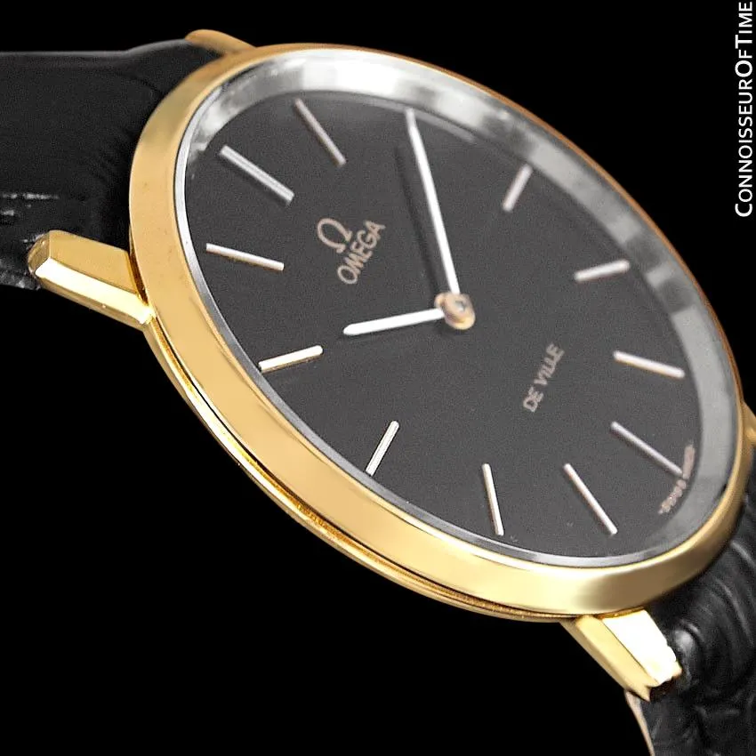 1974 Omega De Ville Vintage Mens Dress Watch - 18K Gold Plated & Stainless Steel