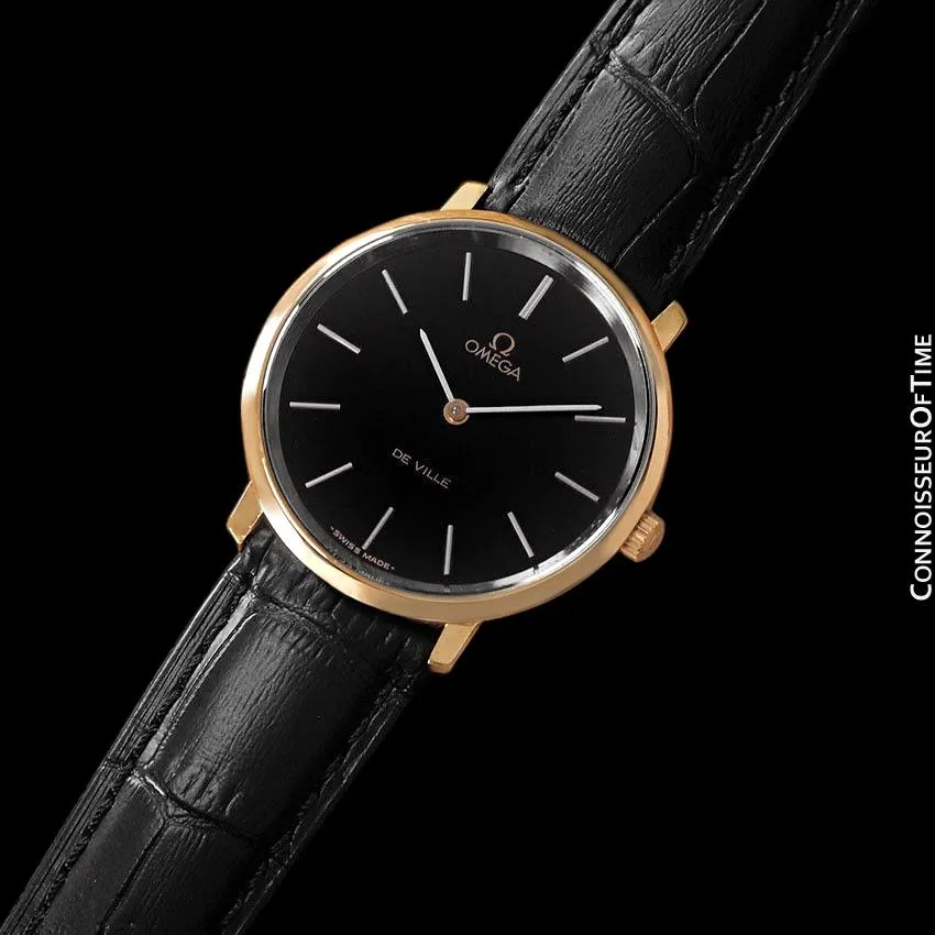 1974 Omega De Ville Vintage Mens Dress Watch - 18K Gold Plated & Stainless Steel