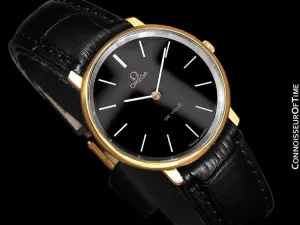 1974 Omega De Ville Vintage Mens Dress Watch - 18K Gold Plated & Stainless Steel
