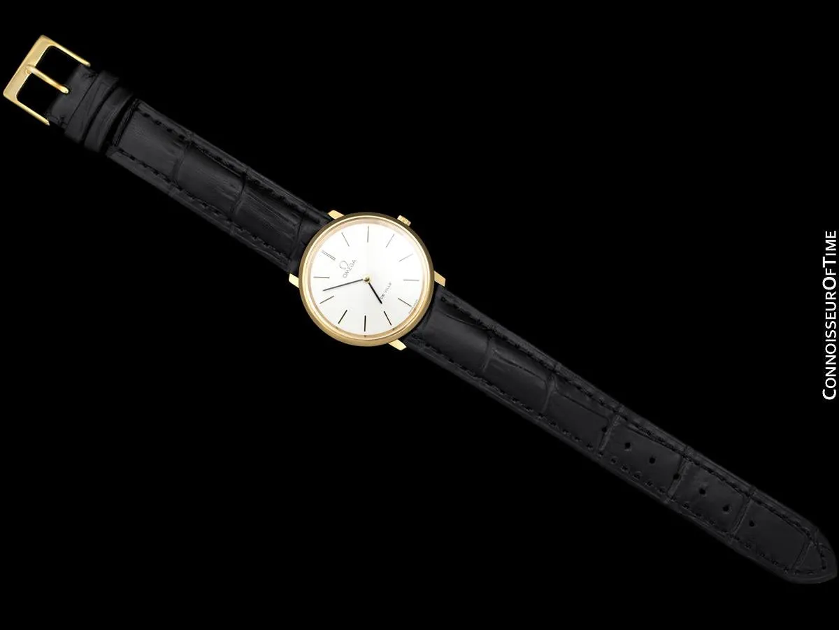 1974 Omega De Ville Vintage Mens Handwound Dress Watch - 18K Gold Plated & Stainless Steel