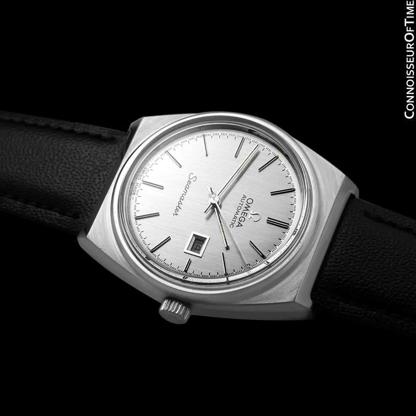 1974 Omega Seamaster Unisex Midsize Vintage Retro Dive Watch, Date - Stainless Steel