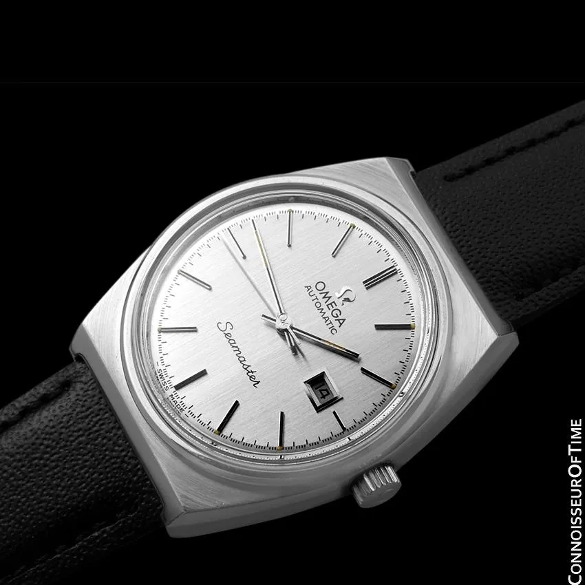 1974 Omega Seamaster Unisex Midsize Vintage Retro Dive Watch, Date - Stainless Steel