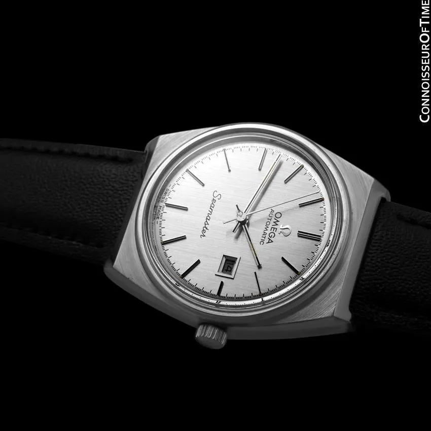 1974 Omega Seamaster Unisex Midsize Vintage Retro Dive Watch, Date - Stainless Steel